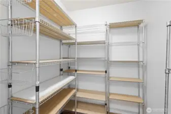 Spacious walk-in pantry!