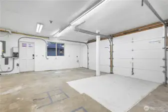 Spacious two-car garage.