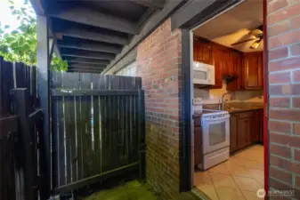 Private patio off the kitchen
