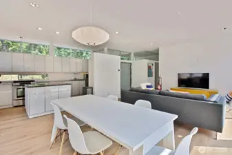 Looking back towards the kitchen and living room.
