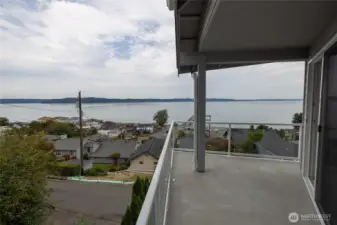 Endless views from this covered balcony off of the great room.