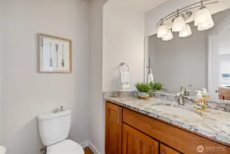 Half Bath adjacent to the great room.