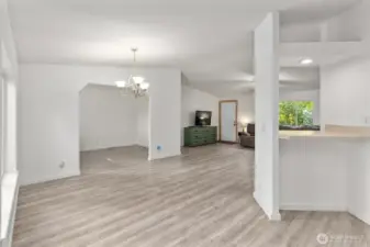 Dining Area Opens to Living Room