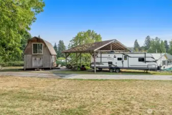 Barn with Loft and Covered RV Parking!
