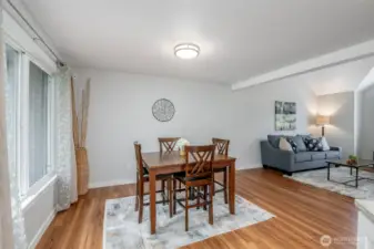 Dining area just off living area for entertaining!