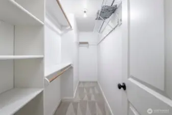 Closet with all of the storage/organizing essentials in place