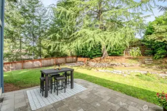 Private, peaceful retreat of a backyard