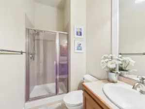 Bathroom off second bedroom.