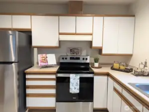 The cabinet space works well.