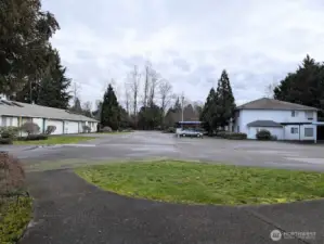 View from the front door looking thru the condo culdesac.