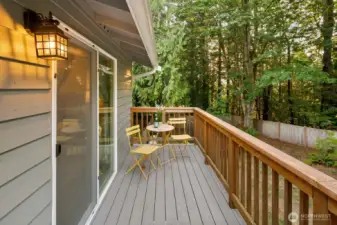 Balcony off the primary bedroom