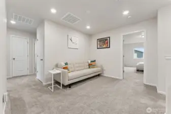 Open loft perfect for home office, play area, gym or library.