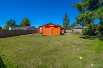 Large level lot is perfect for entertainment and play.
