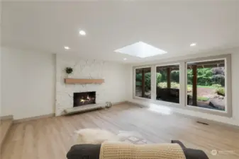 Another view - lots of natural light!  A huge skylight lets in additional light as well.