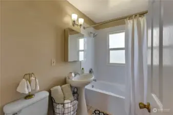 The Bathroom was remodeled with a new tub/shower unit in 2019.