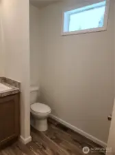 Toilet in primary bathroom