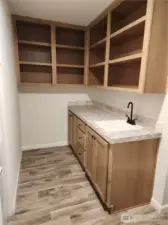 Lots of storage space in the utility room with an extra sink.