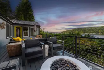 Imagine morning coffee or quiet evenings overlooking the water here.