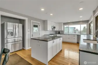 Gourmet kitchen with large island