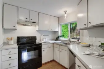 This kitchen was designed for real life with room to cook side by side...