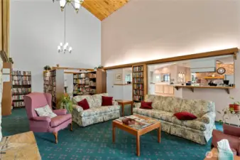 Another view of library and living room of clubhouse