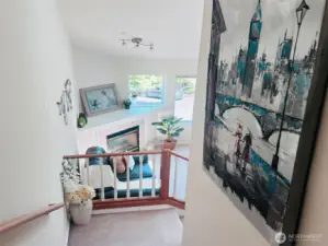 Staircase to living area