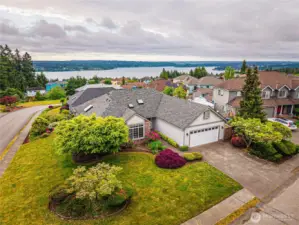 The backyard has lots of space and some mature landscaping.  If you want some garden space this house has it.