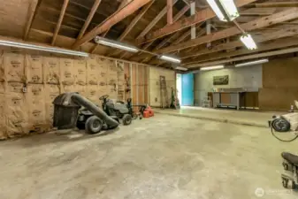 Another view of the oversized garage.