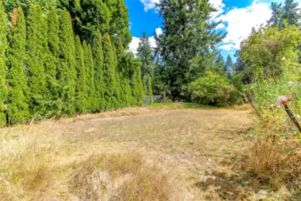 The 'upper' area of the property.