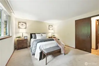 Could easily accommodate a king-sized bed.
