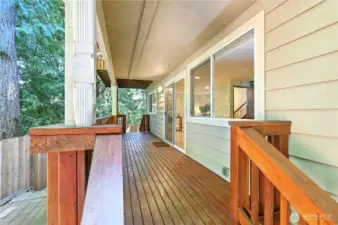 This long lower deck is just asking for a couple of rocking chairs and a cup of coffee...