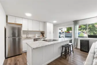 Kitchen island with bar seating