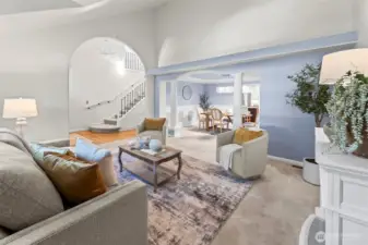 Spacious living room perfect for gatherings.