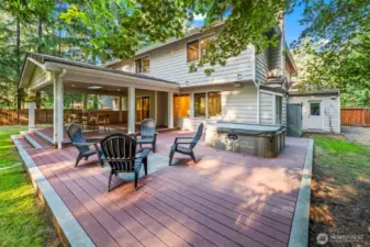 Morning coffee or evening gatherings—the deck is perfect.