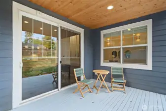 Covered bath patio.