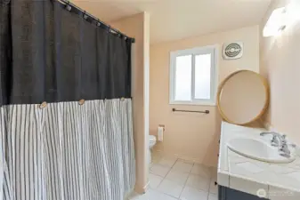 One of two bathrooms