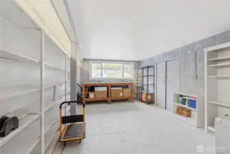 Large storage room, lends itself to hobbies, organization or additional space to fit your needs