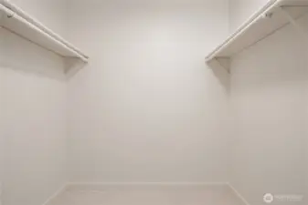 The spacious walk-in closet is part of the primary bedroom suite.