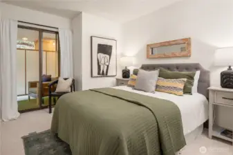 The second bedroom also has a nice sized closet and ample room.