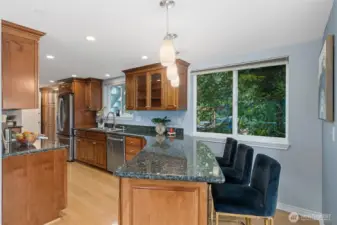 Kitchen with granite counters