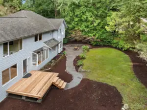 Outside you'll find a new deck where you can bask in the privacy. This horse acre corner lot boast incredible serenity and greenery outlook that gives that Zen feel - let the stress melt away.