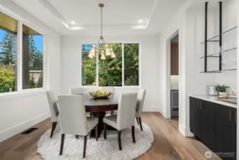 Separate dining area w/built in buffet