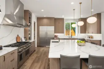 Thermador appliances & custom Bellmont frameless cabinetry