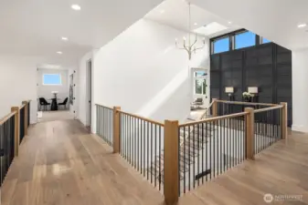 Skywalk over Great Room w/Extended hardwoods