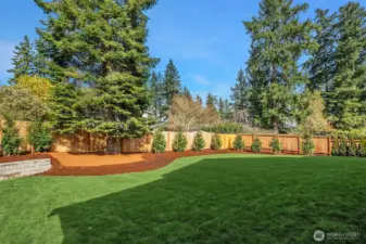 Professional Landscaping  & full irrigation throughout lawn & planting areas