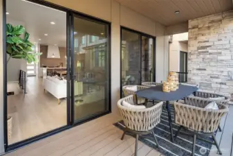 Covered outdoor area off main living area