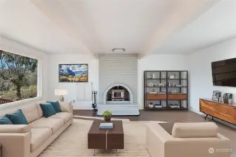 Virtually Staged Family Room