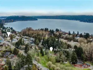 Lake Washington is just blocks away. Be'er Sheva Park, with playground, is great for walking your dog or launching  your boat.