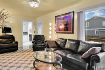 Another angle of the living room, looking back at the kitchen.