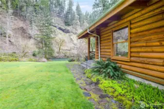 Side of Cabin Facing Kalama River